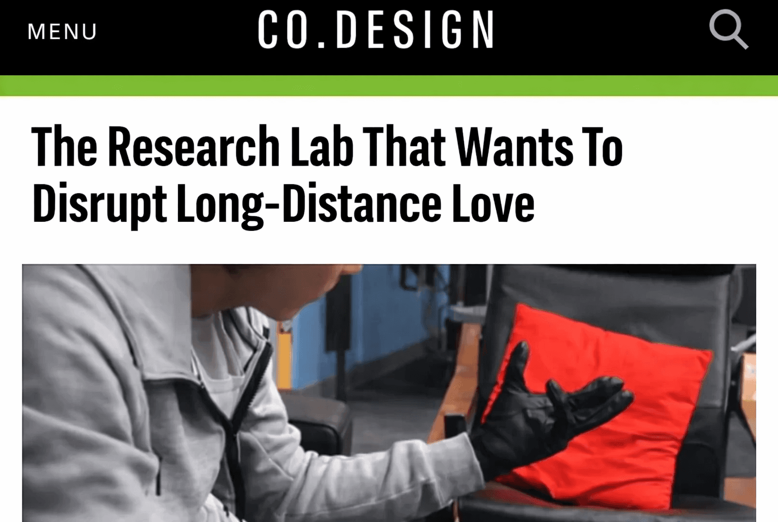 Fast Company article about disrupting long-distance connection